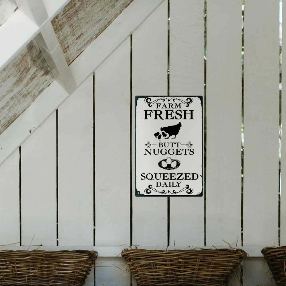 Chicken Vintage Metal Tin Signs,
