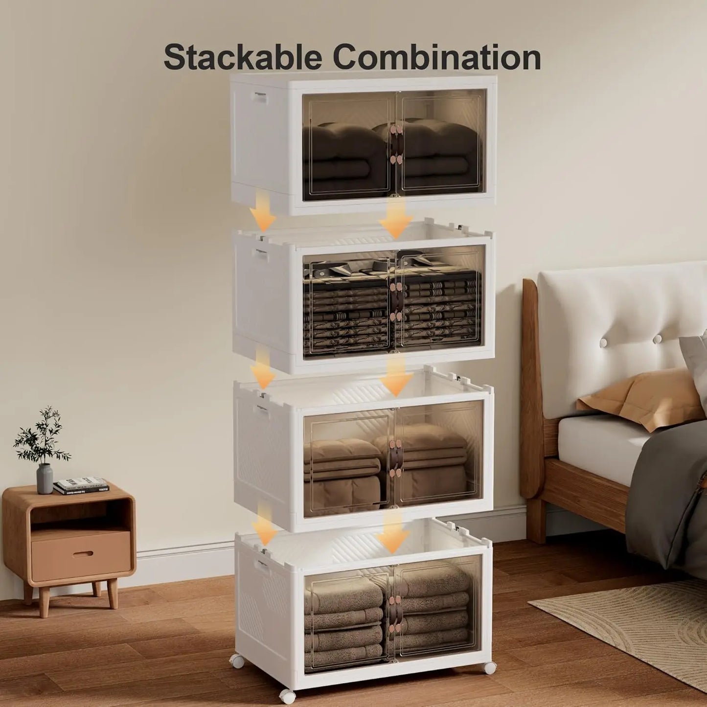 Folding Storage Bins Organizer,