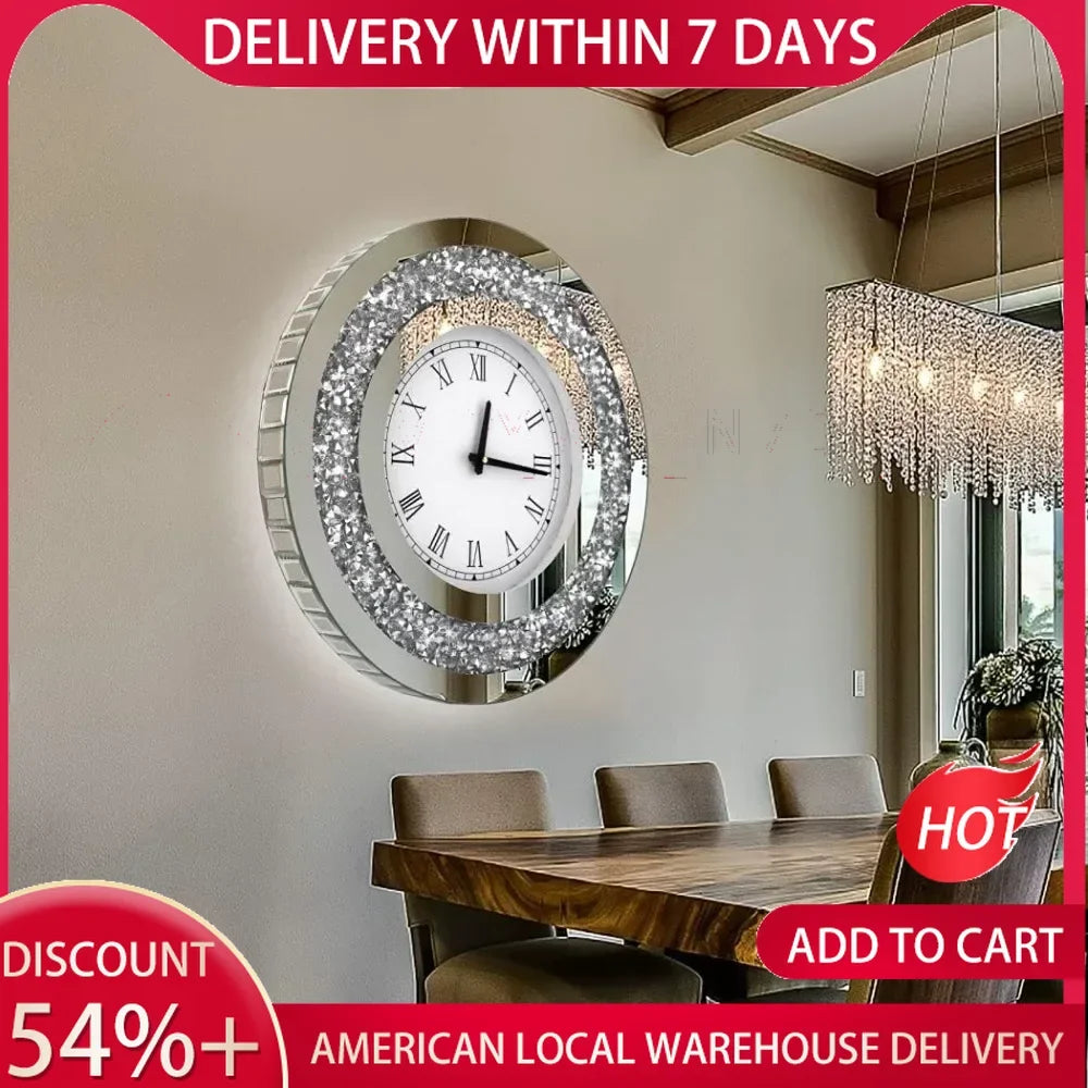 Crystal Sparkling Diamond Wall Clock