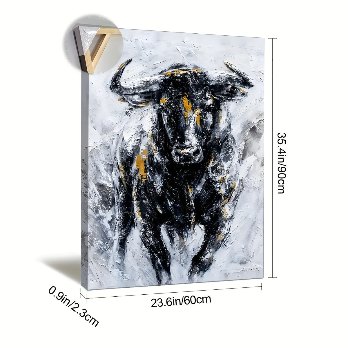 Abstract Cow Canvas Wall Art