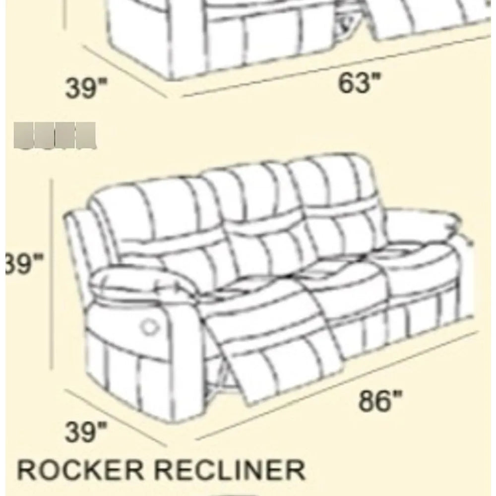 Reclining Sofa 3 Motion Recliner