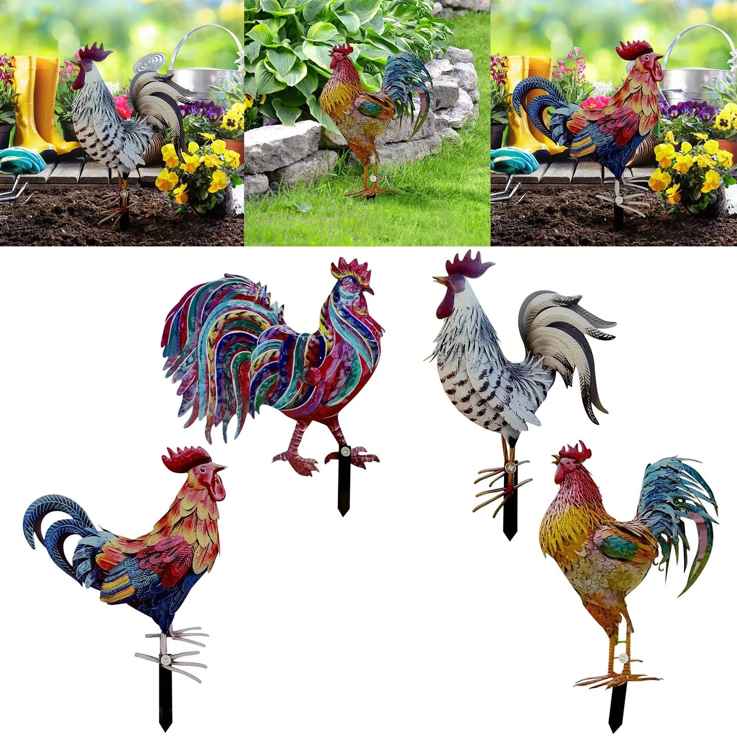 Outdoor Rooster Decoration