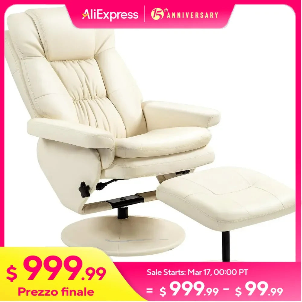 Swivel Recliner with Ottoman,