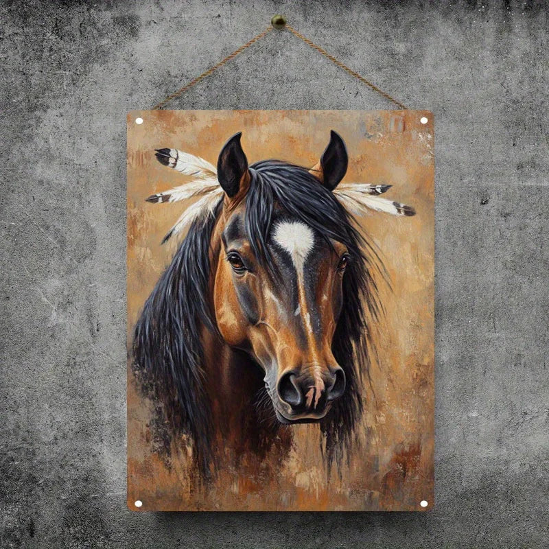 Indian Horse Metal Wall