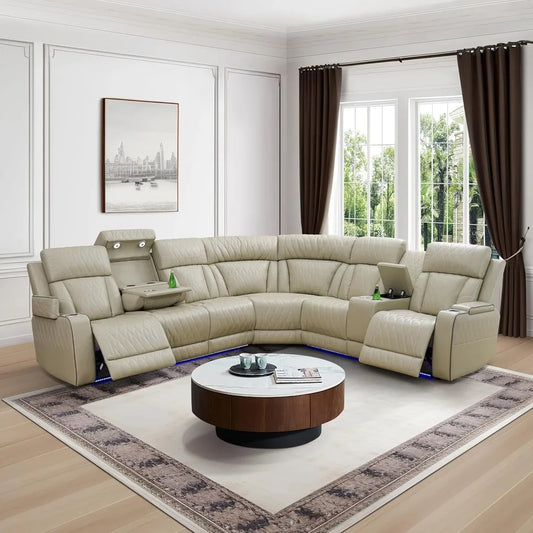 Power Recliner Sectional Sofa