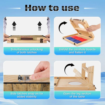 Carrying Case Foldable Cornhole Game