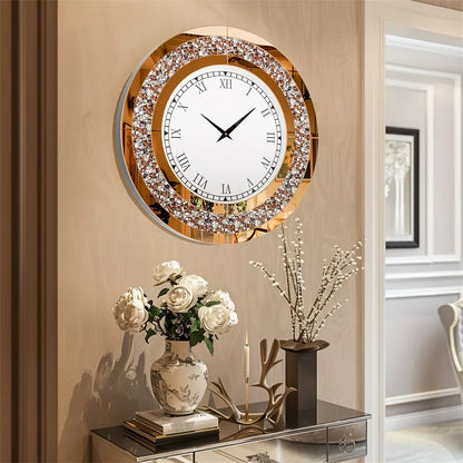3D Wall Clock Diamond Crystal