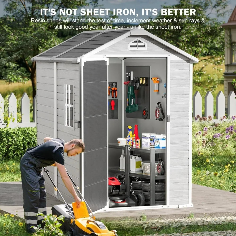 6x4 FT Outdoor Shed With Floor