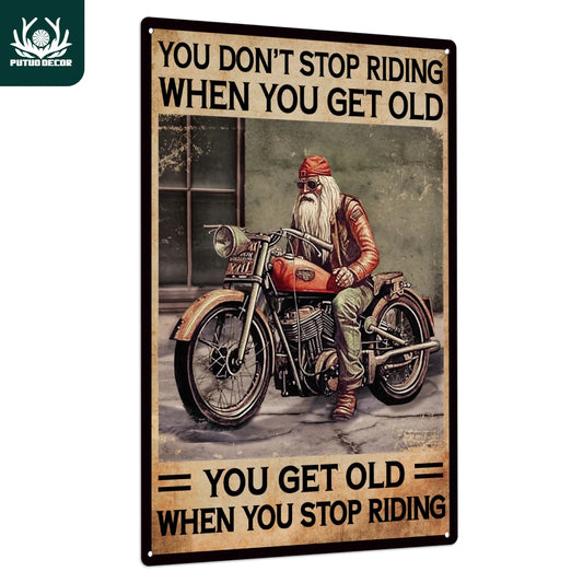 Riding Tin Signs, Metal Plaque