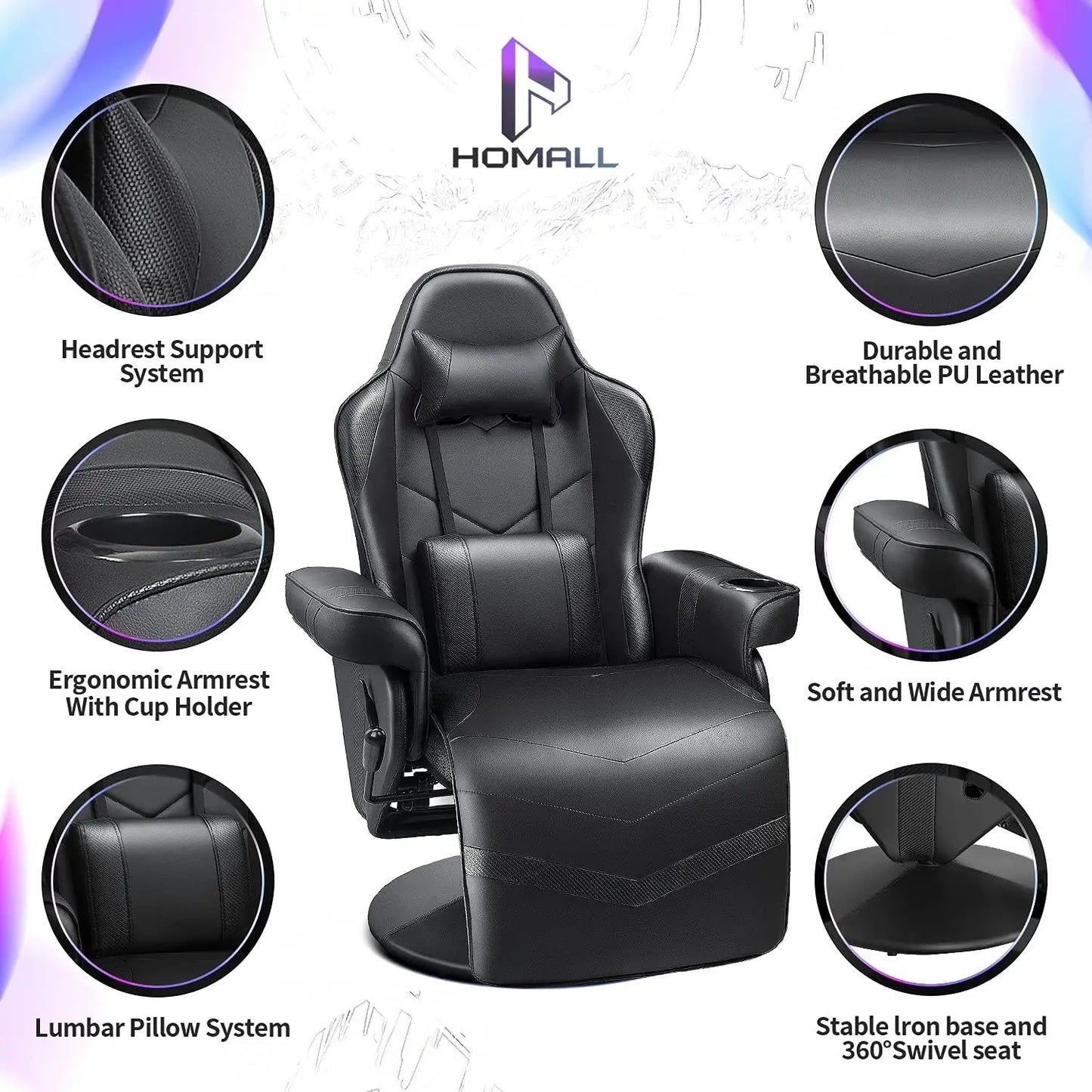 Computer Racing Style Pu Leather