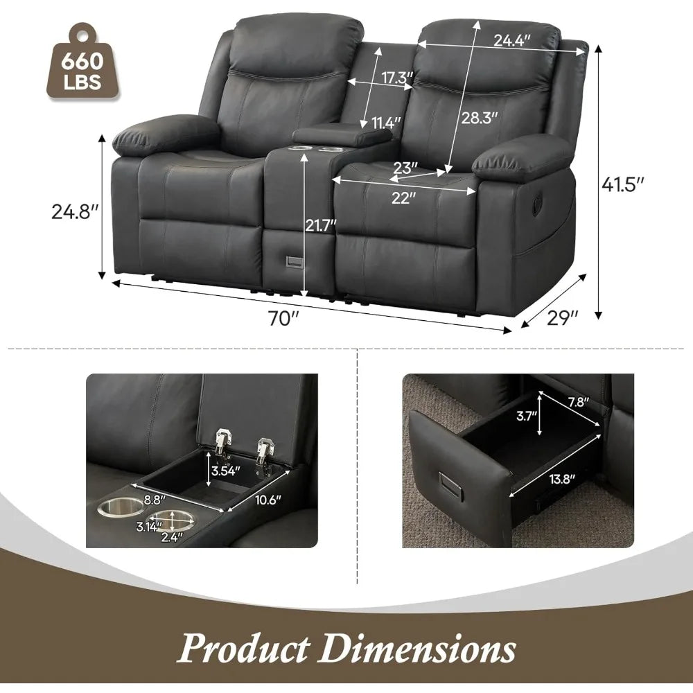 Reclining Loveseat with Console