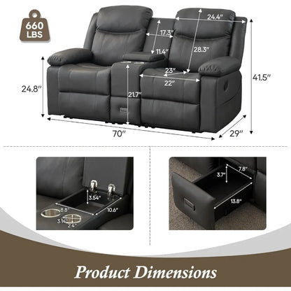 Reclining Loveseat with Console