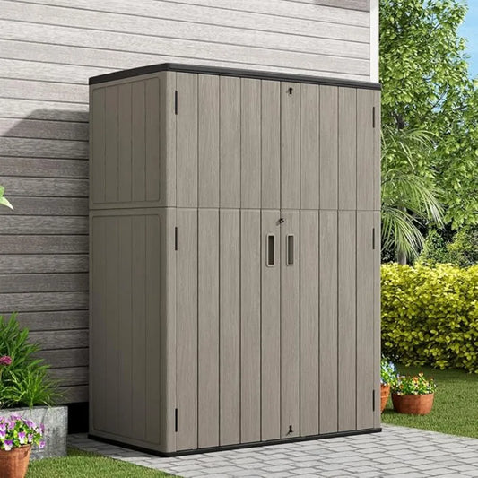Outdoor vertical storage shed,