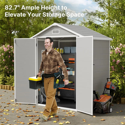 6x4.4 FT Plastic Outdoor Storage Shed