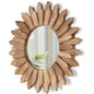 Rustic Round Wood Mirror
