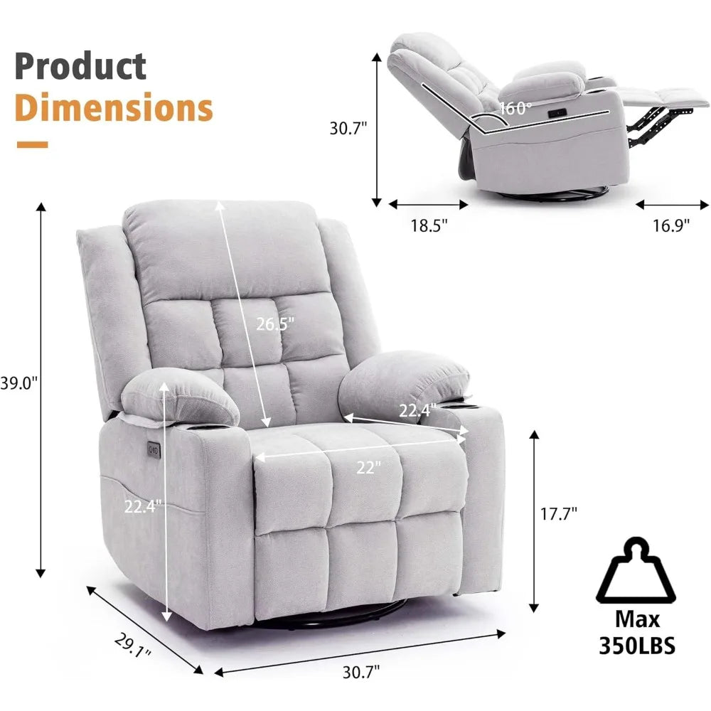 Power Swivel Rocker Recliner