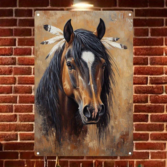 Indian Horse Metal Wall