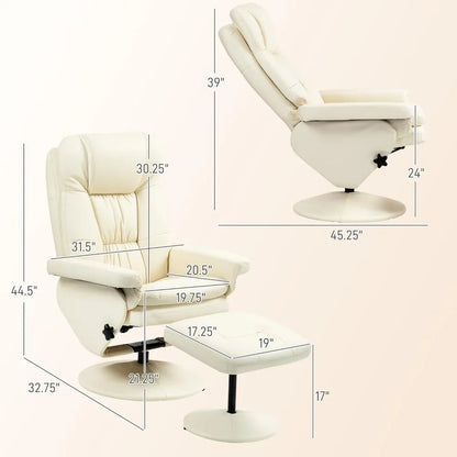 Swivel Recliner with Ottoman,
