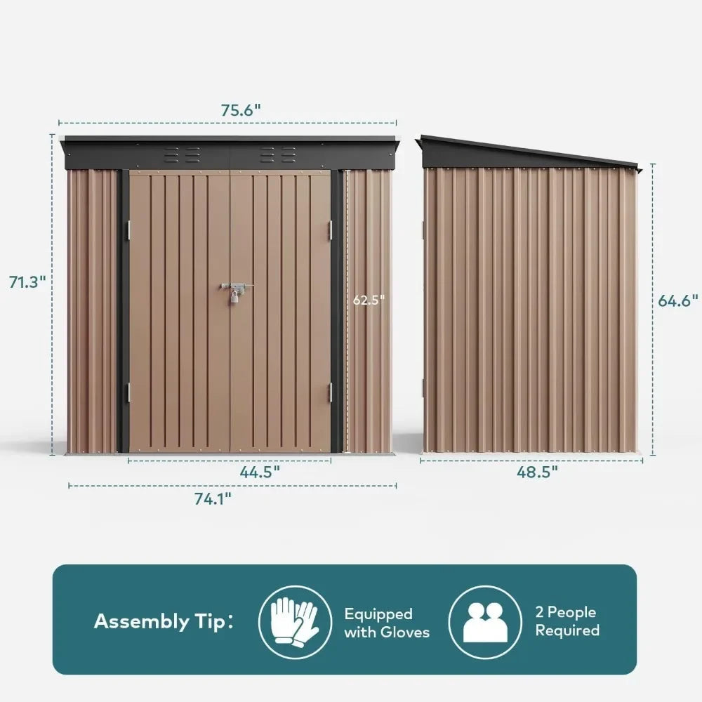 6' x 4' Outdoor Storage Shed