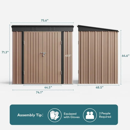 6' x 4' Outdoor Storage Shed