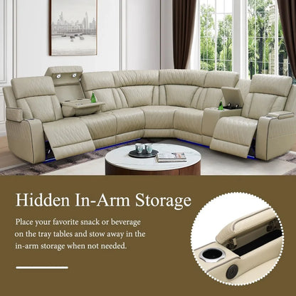 Power Recliner Sectional Sofa