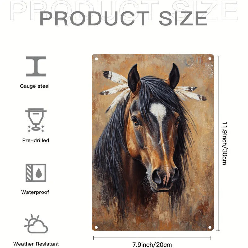 Indian Horse Metal Wall
