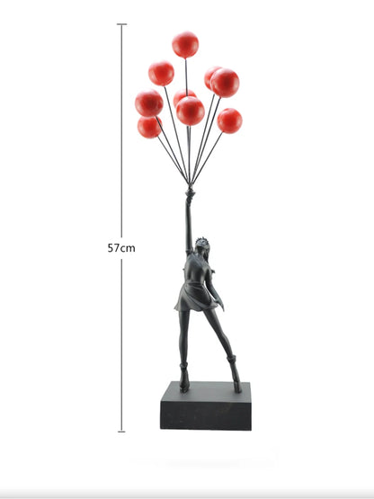 Art Balloon Girl Statues