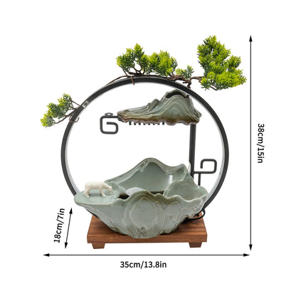 Backflow Incense Holder with Water Fountains