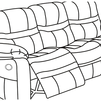 Reclining Sofas, Breathable 3 Motion Recliner in Dark Brown Color with And Metal Mechanism, with Cushion Back, Reclining Sofas