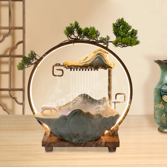 Backflow Incense Holder with Water Fountains