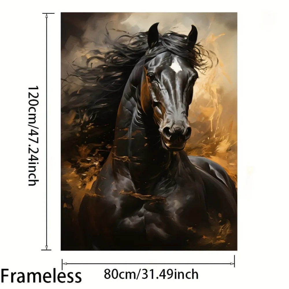 Black horse canvas frameless