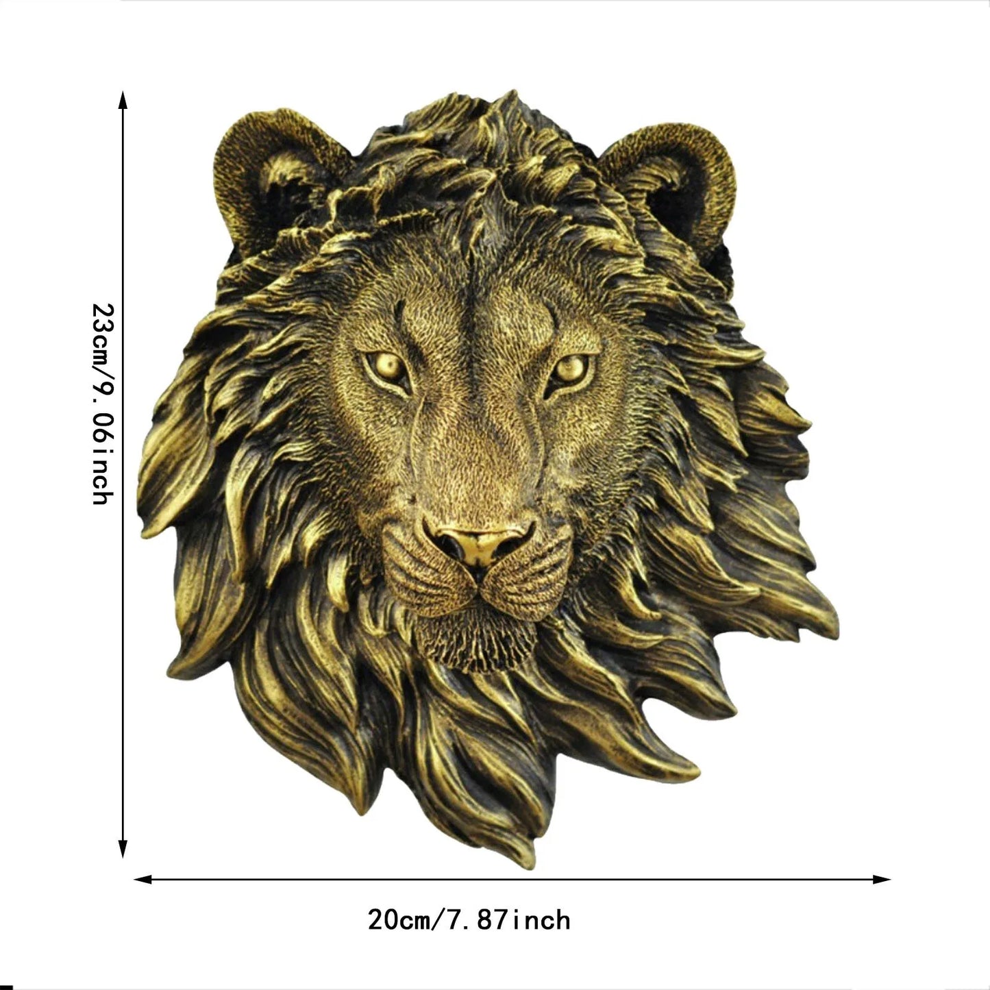 Lion Heads Realistic Art Sculptures