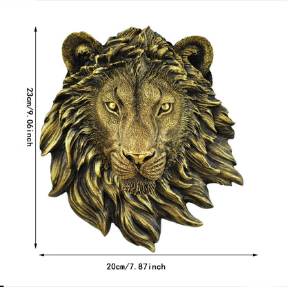 Lion Heads Realistic Art Sculptures