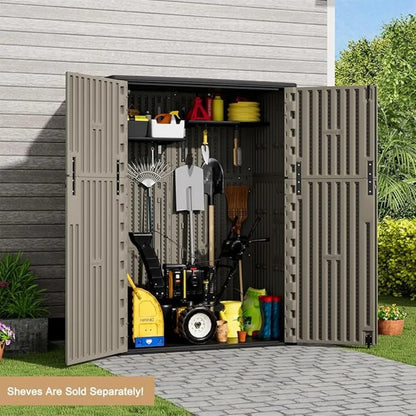 Outdoor vertical storage shed,