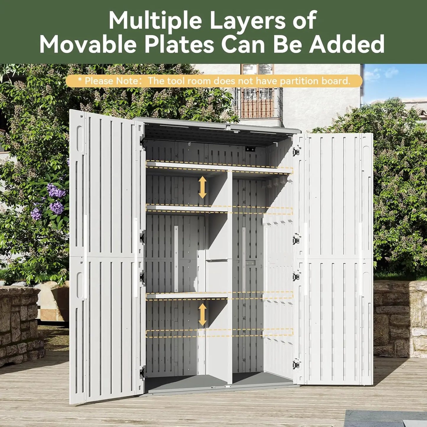 Outdoor Storage Shed, 64 Cu.Ft
