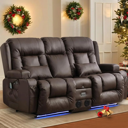 Power Loveseat Recliner Massage & Heat