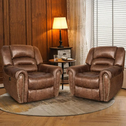 Electric Power Recliner Set of 2,