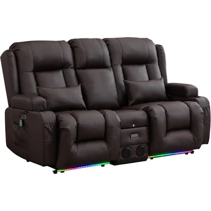 Power Loveseat Recliner Massage & Heat