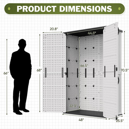 Outdoor Vertical Storage Shed