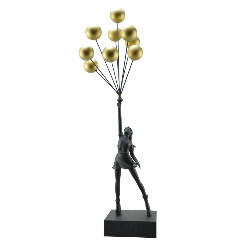 Art Balloon Girl Statues
